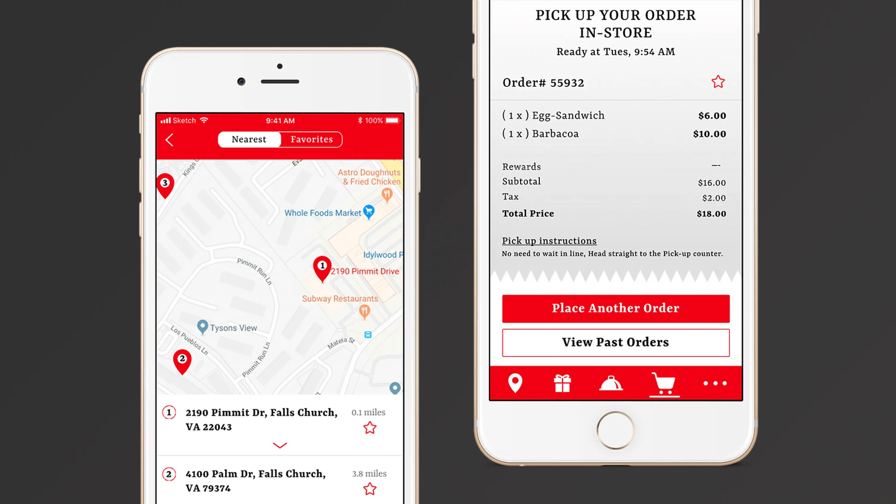 Taco Bamba mobile app mockup