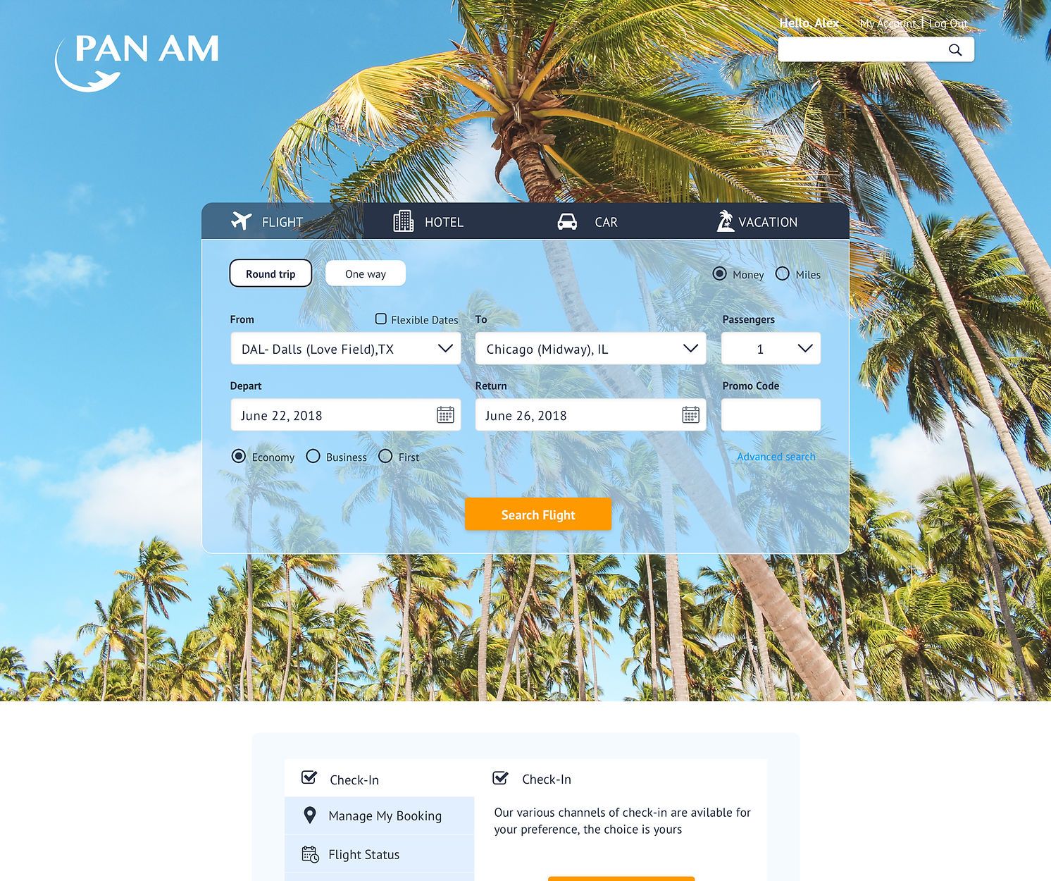 Pan-Am website thumbnail