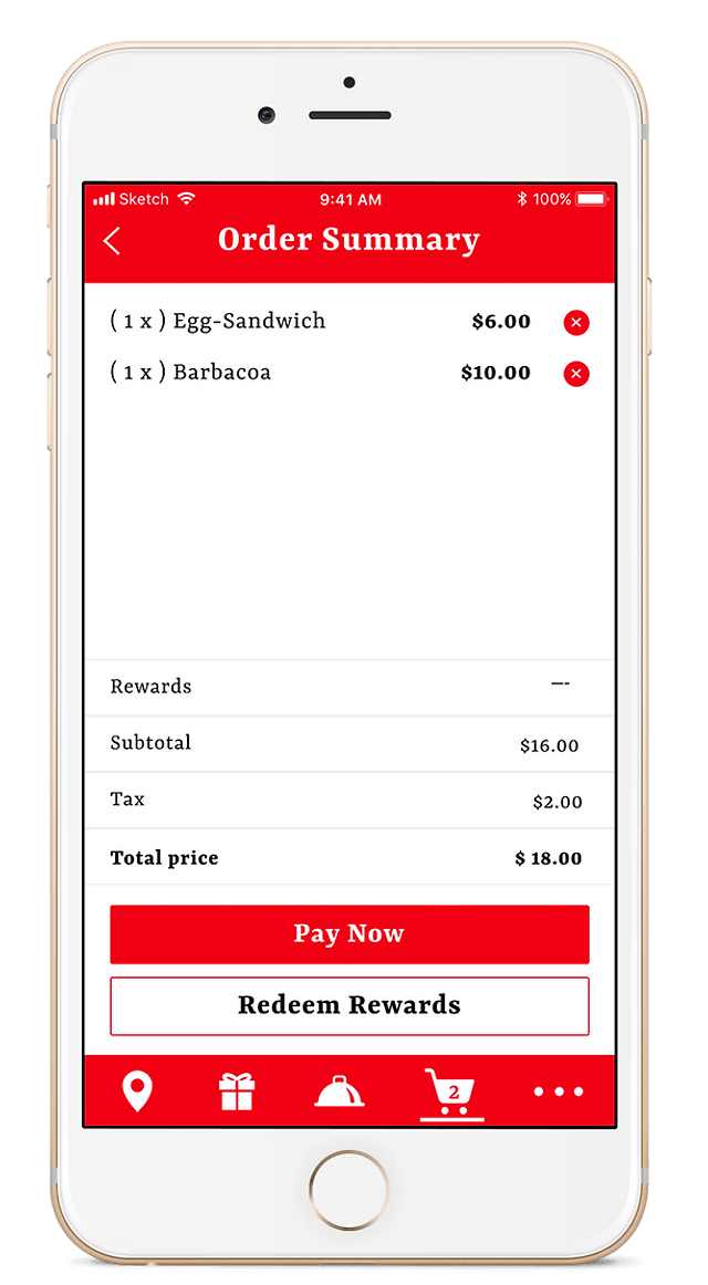 Taco Bamba mobile app review order hi-fidelity screen